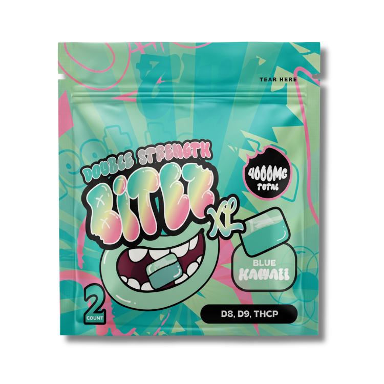 BITEZ XL - Delta-8 + Delta-9 + THCP 4000MG Gummies - Blue Hawaii