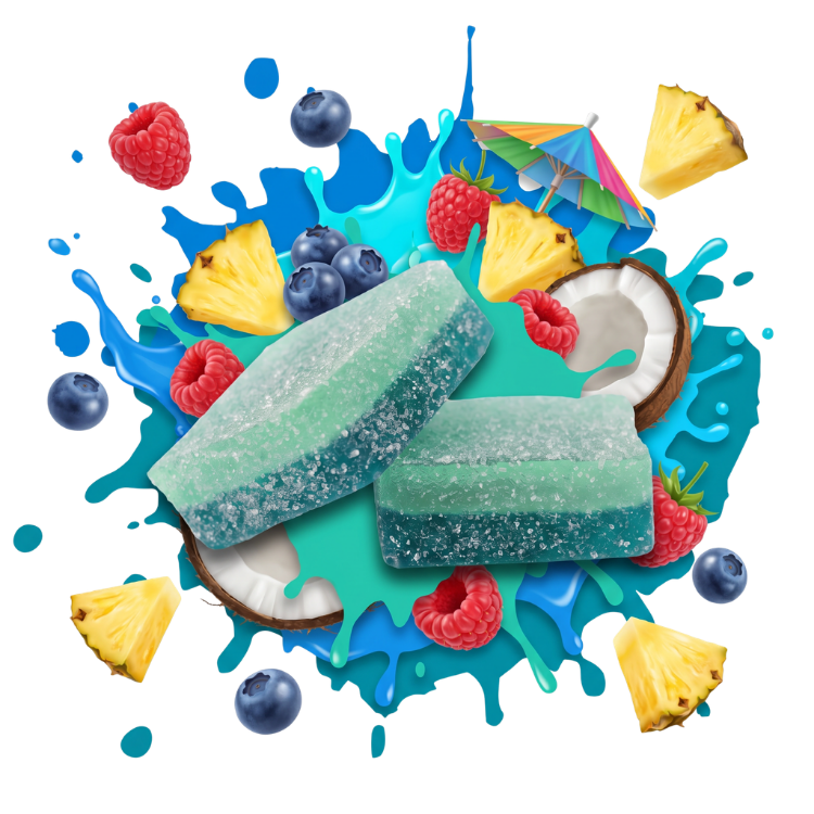 BITEZ XL - Delta-8 + Delta-9 + THCP 4000MG Gummies - Blue Hawaii