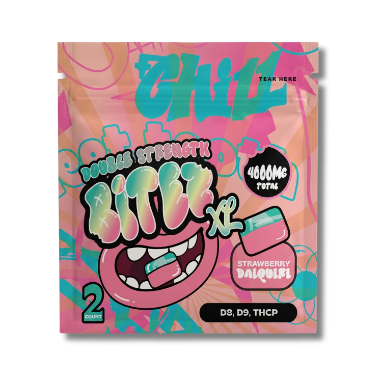 BITEZ XL - Delta-8 + Delta-9 + THCP 4000MG Gummies - Strawberry