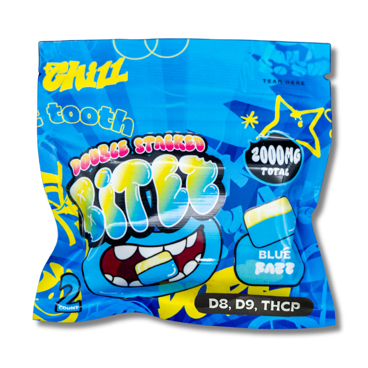 BITEZ - Delta-8 + Delta-9 + THCP 2000MG Gummies - Blue Razz – Ocho
