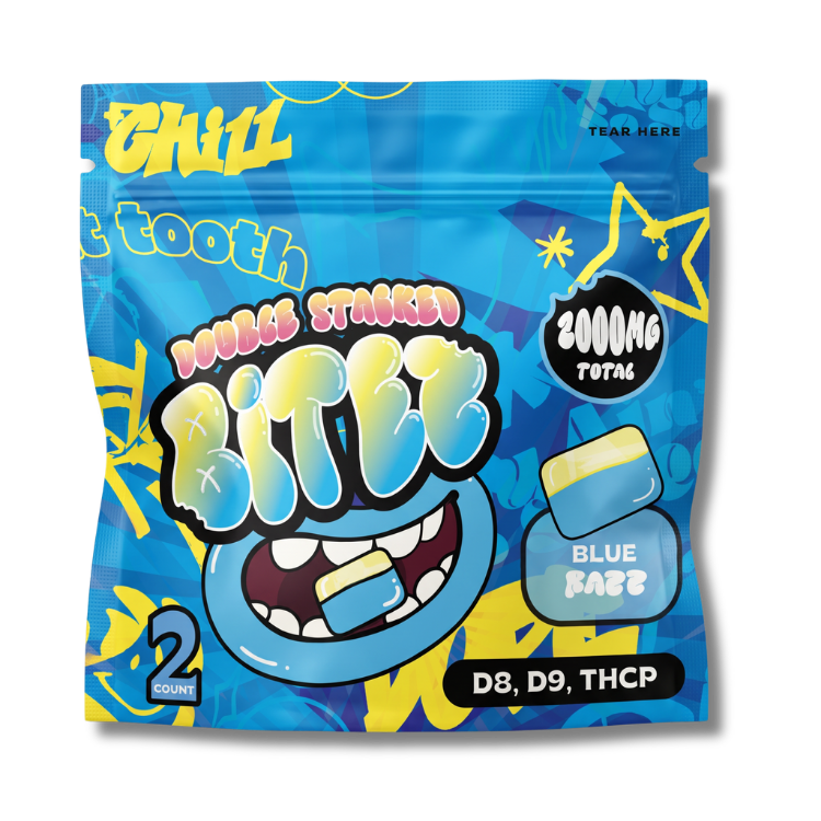 BITEZ - Delta-8 + Delta-9 + THCP 2000MG Gummies - Blue Razz – Ocho