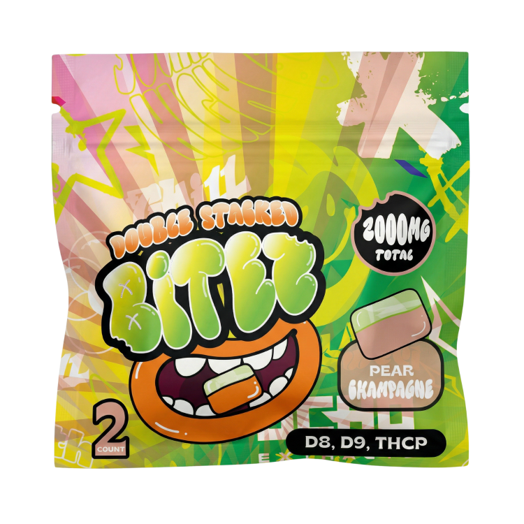 BITEZ - Delta-8 + Delta-9 + THCP 2000MG Gummies - Pear Champagne
