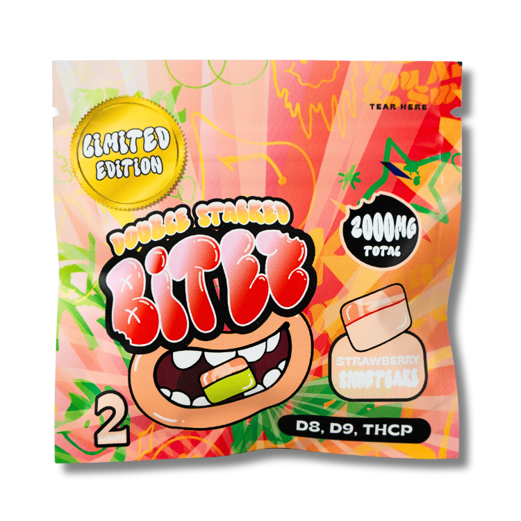 BITEZ - D8 + D9 + THCP 2000MG Gummies - Strawberry Shortcake BITEZ - D8 + D9 + THCP 2000MG Gummies - Strawberry Shortcake