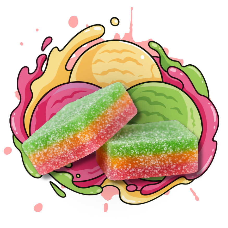 タイニーベッツィー Betsylocks ロックス アンド ザ スリーベアーズ BITEZ - Triple-Stacked 2,000MG Gummies - Rainbow Sherbert