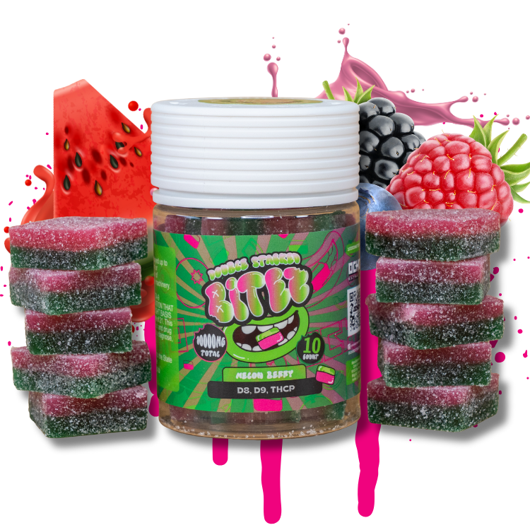 BITEZ Gummies 10,000MG Jarz - Delta-8 + Delta-9 + THCP - Melon Berry