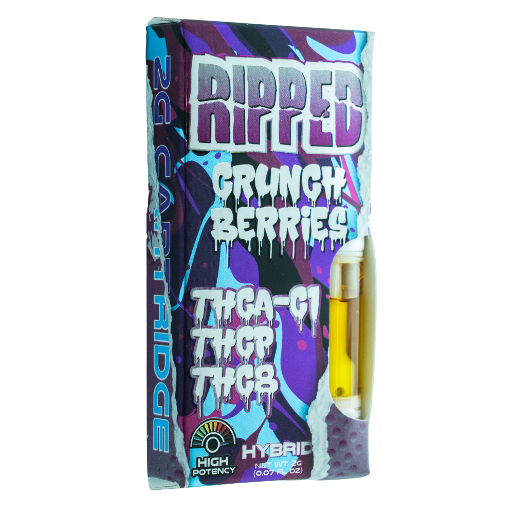 RIPPED - THCA-C1 Blend - 2G Cartridge - Crunch Berries - Hybrid