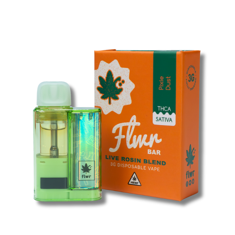 Flwr Bar - 3 Gram THCA Disposable - Pixie Dust - Sativa Ocho Extracts Flwr Bar - 3 Gram THCA Disposable - Pixie Dust - Sativa Ocho Extracts