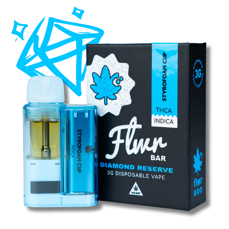 vape mit display casino Flwr Bar DR - 3G Nano THCA Disposable - Styrofoam Cup