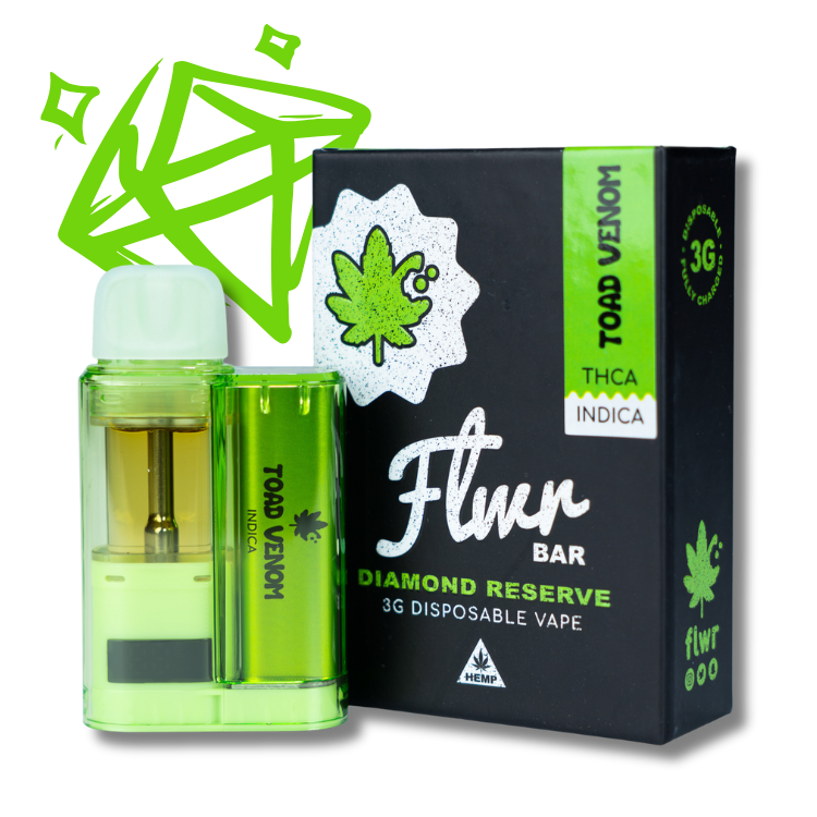 Flwr Bar DR - 3G Nano THCA Disposable - Toad Venom