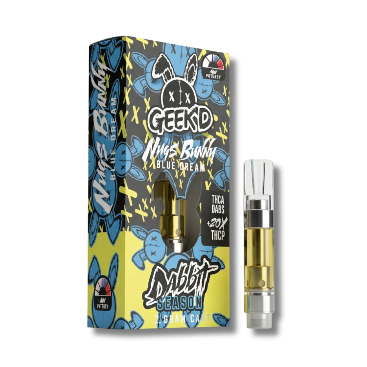 Geek'd Extracts - Dabbit Nugs Bunny - Blue Dream - THCA + 20x THCP Car   Ocho Extracts