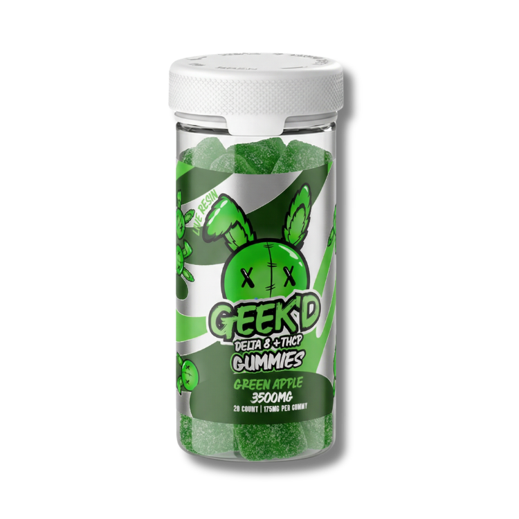 Geek'd Extracts - Delta-8 + THCP Gummies - Green Apple - 3500mg