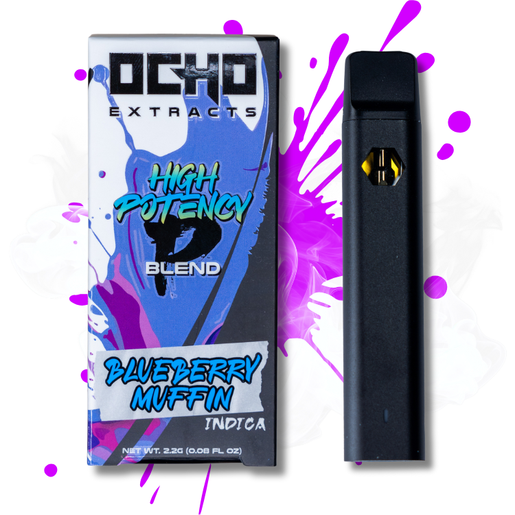 2.2 Gram Disposable P Blend Blueberry Muffin Ocho Extracts 2.2 Gram Disposable P Blend Blueberry Muffin Ocho Extracts