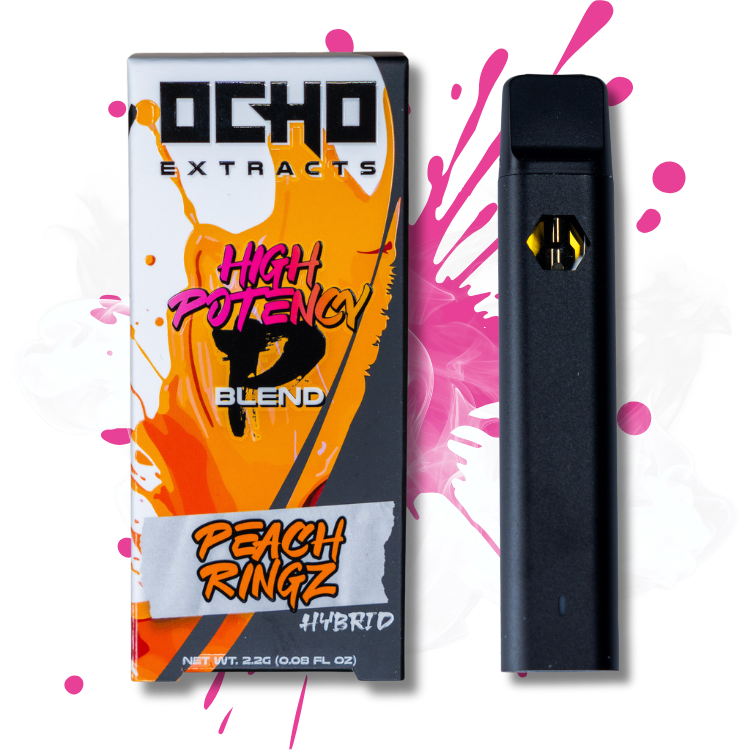 2.2 Gram Disposable P Blend Peach Ringz – Ocho Extracts