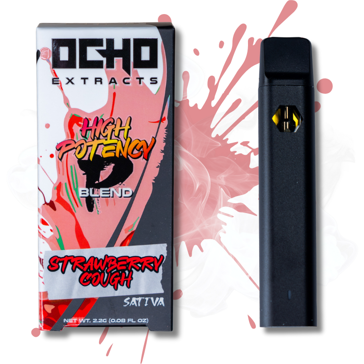 2.2 Gram Disposable P Blend Strawberry Cough – Ocho Extracts