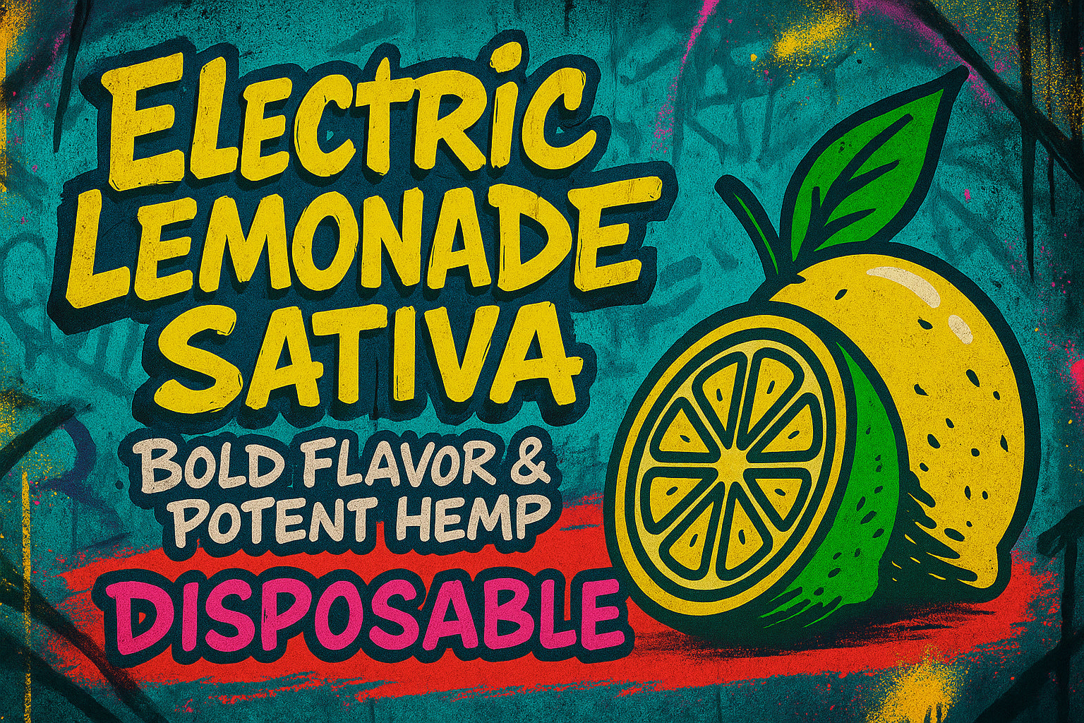 Electric Lemonade Sativa Vape with Hemp-Derived Cannabinoids