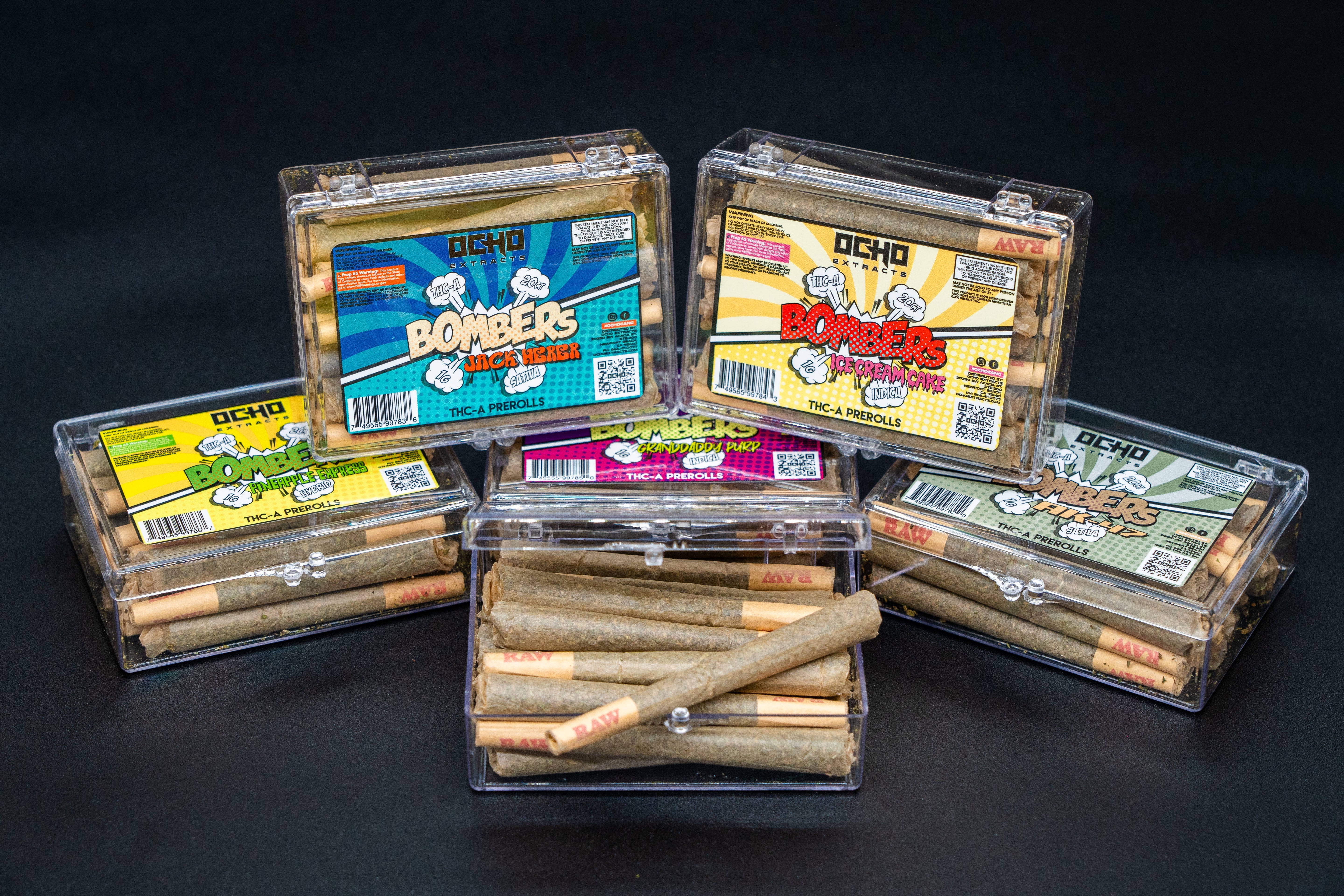 THCA Prerolls - Bombers - 1G - 20-Packs