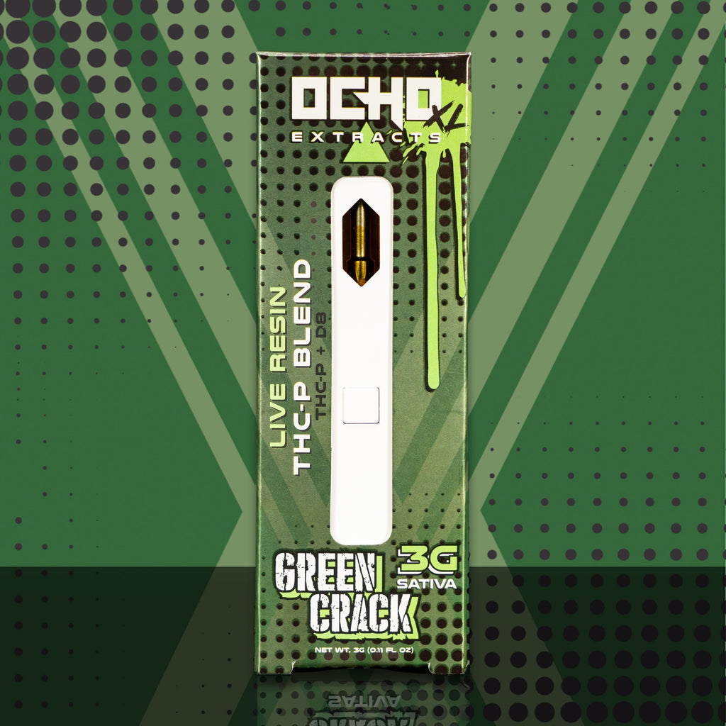 Ocho XL 3g Disposable Green Crack THCP Blend – Ocho Extracts