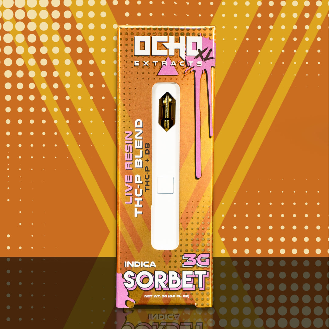 Ocho XL 3 Gram Disposable - Sorbet Live Resin THCP Blend - Indica