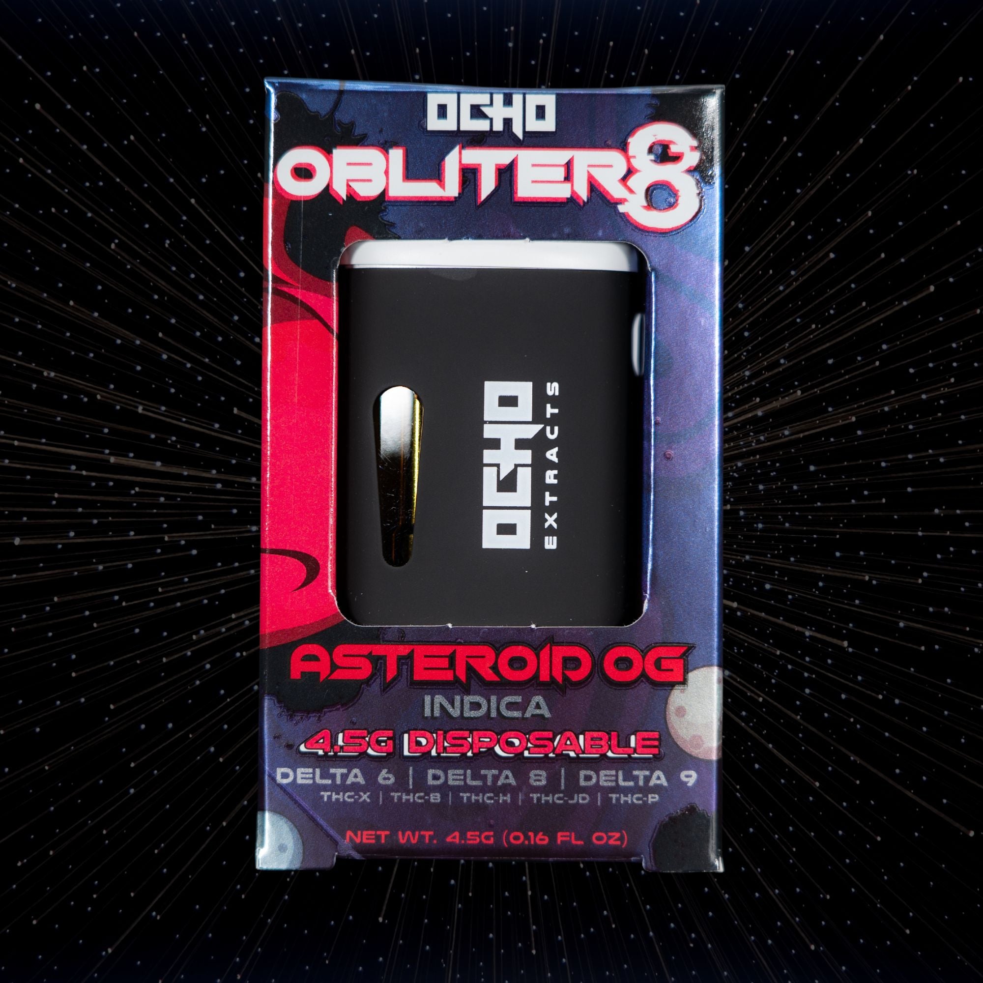Obliter8 4.5 Gram Disposable - Asteroid OG – Ocho Extracts