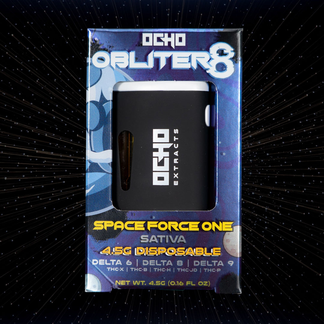 Obliter8 4.5 Gram Disposable - Space Force One Ocho Extracts Obliter8 4.5 Gram Disposable - Space Force One Ocho Extracts