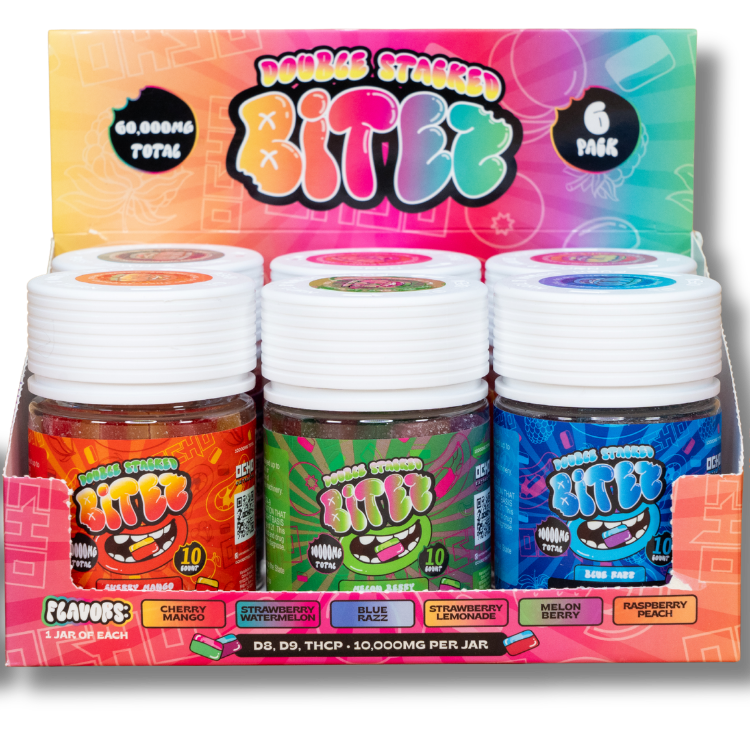 BITEZ Gummies 10,000MG Jarz - Delta-8 + Delta-9 + THCP - Variety 6-Pack