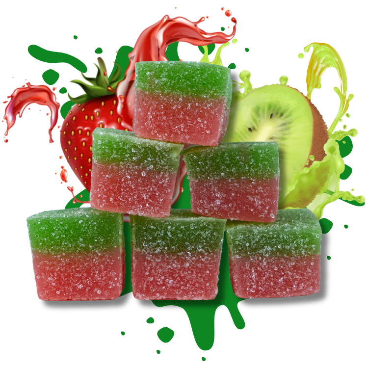 ZOUR x BITEZ Micros 3,000MG Gummies - Delta-8 + Delta-9 + THCP - Strawberry Kiwi