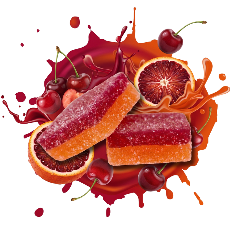 BITEZ XL - Delta-8 + Delta-9 + THCP 4000MG Gummies - Blood Orange Cherry