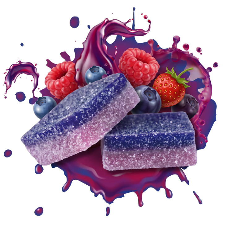 BITEZ XL - Delta-8 + Delta-9 + THCP 4000MG Gummies - Cosmic Berry