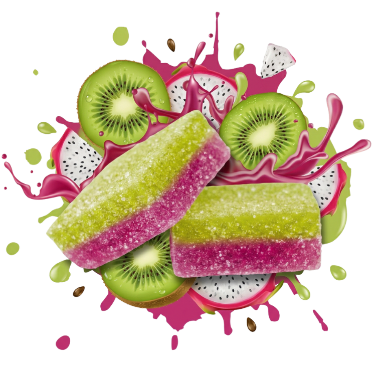 BITEZ XL - Delta-8 + Delta-9 + THCP 4000MG Gummies - Dragon Fruit Kiwi