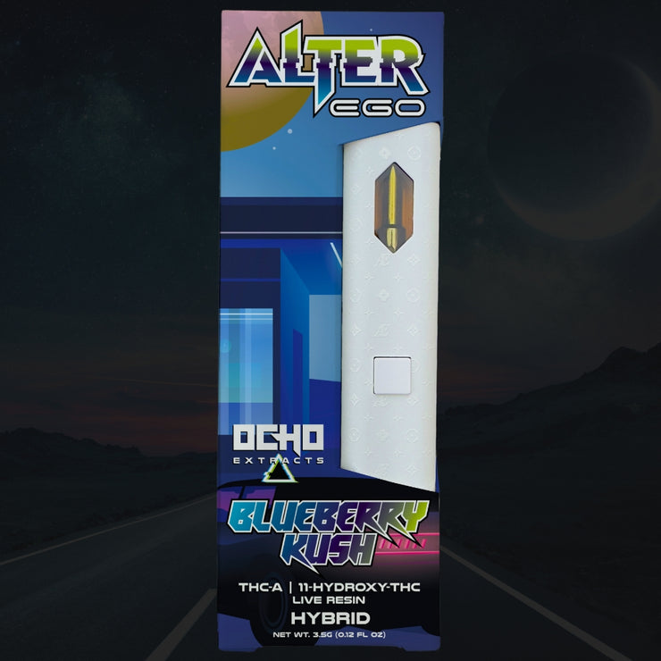 Alter Ego 3.5 Gram Disposable - Blueberry Kush - Hybrid - Live Resin