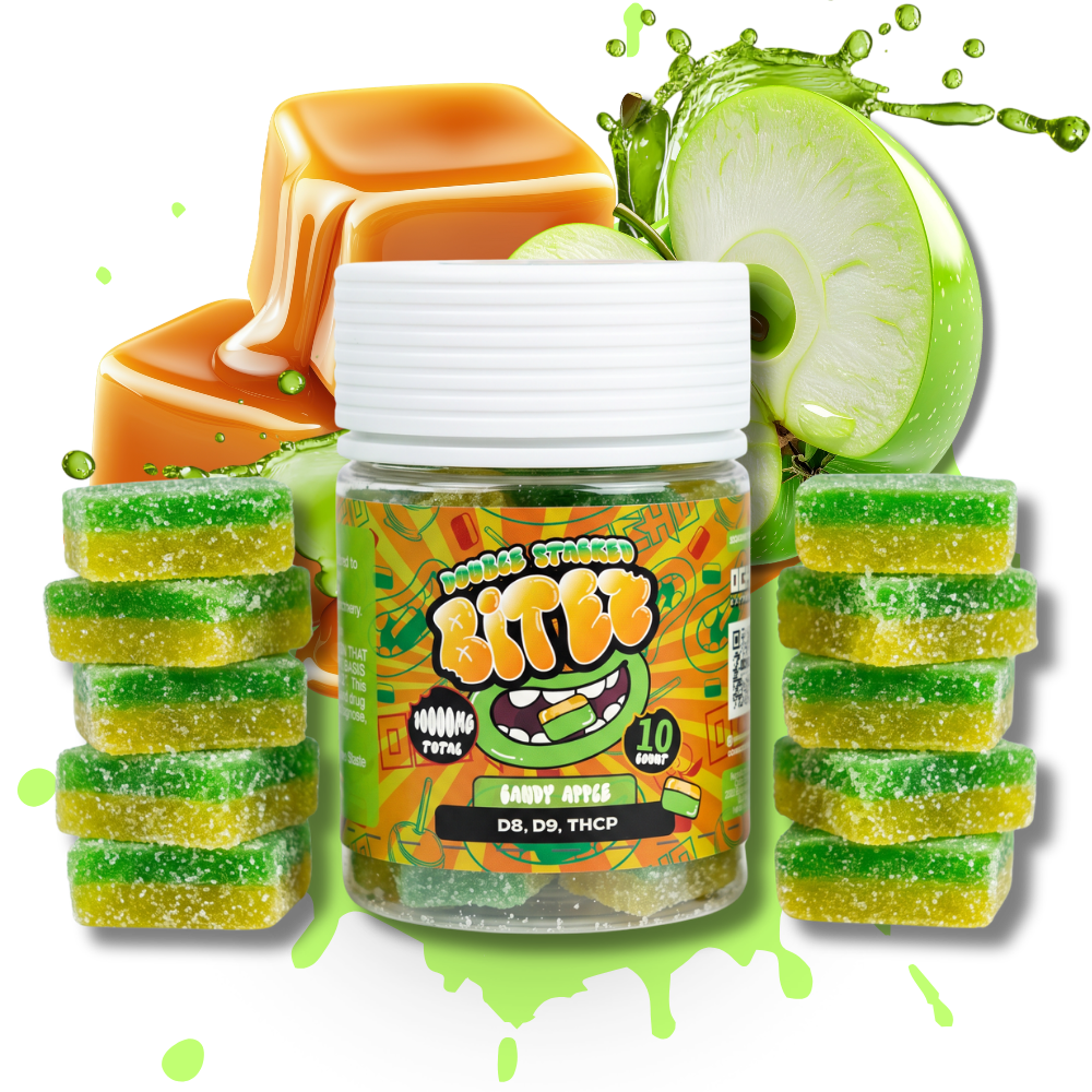 BITEZ Gummies 10,000MG Jarz - Delta-8 + Delta-9 + THCP - Candy Apple