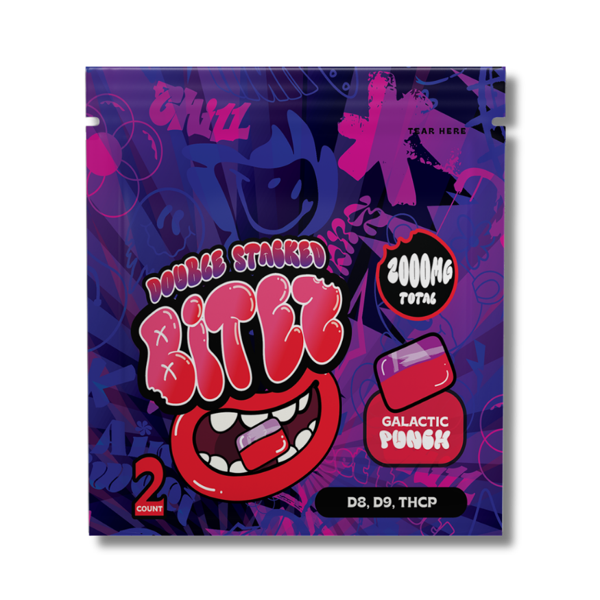 BITEZ - Delta-8 + Delta-9 + THCP 2000MG Gummies - Galactic Punch