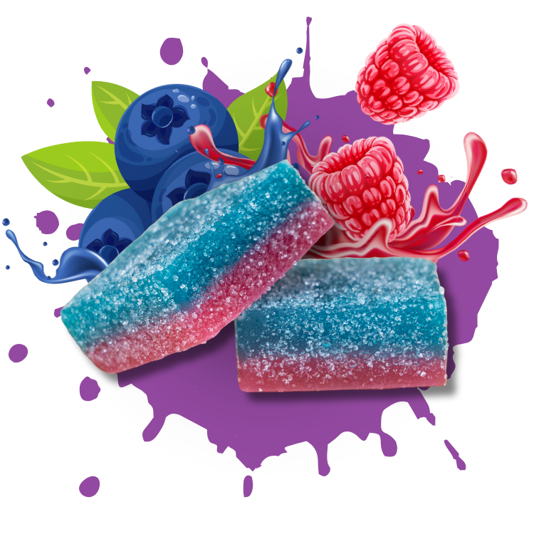 BITEZ - Delta-8 + Delta-9 + THCP 2000MG Gummies - Blue Razz