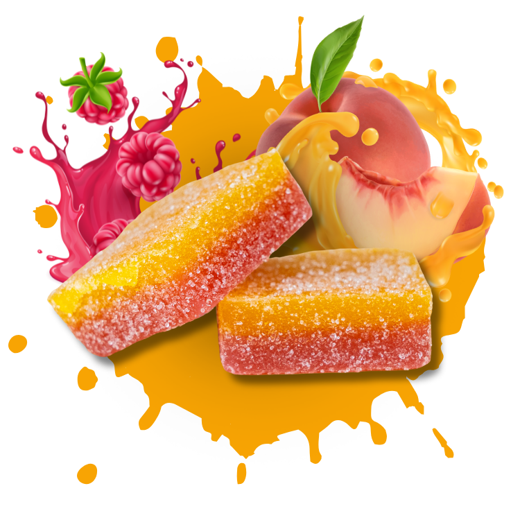 BITEZ - Delta-8 + Delta-9 + THCP + 2000MG Gummies - Raspberry Peach