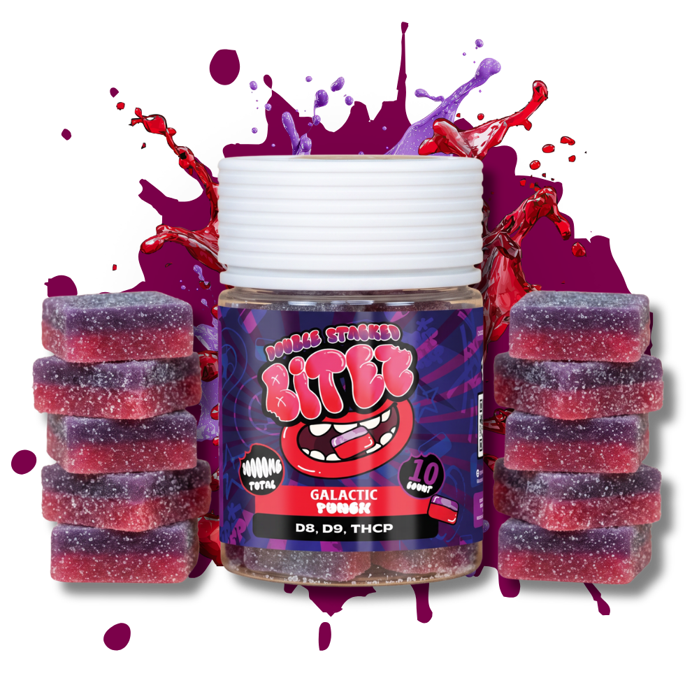 BITEZ Gummies 10,000MG Jarz - Delta-8 + Delta-9 + THCP - Galactic Punch
