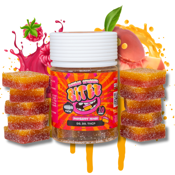BITEZ Gummies 10,000MG Jarz - Delta-8 + Delta-9 + THCP - Raspberry