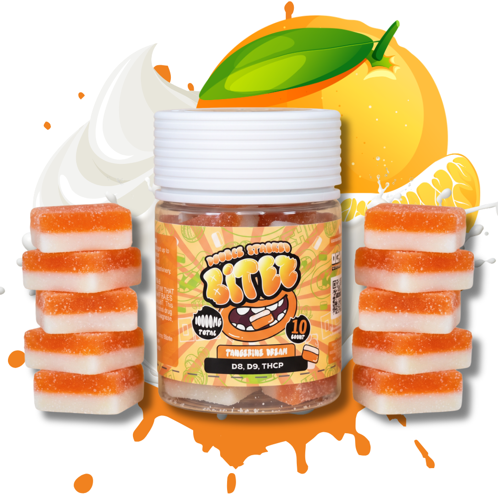 BITEZ Gummies 10,000MG Jarz - Delta-8 + Delta-9 + THCP - Tangerine Dream