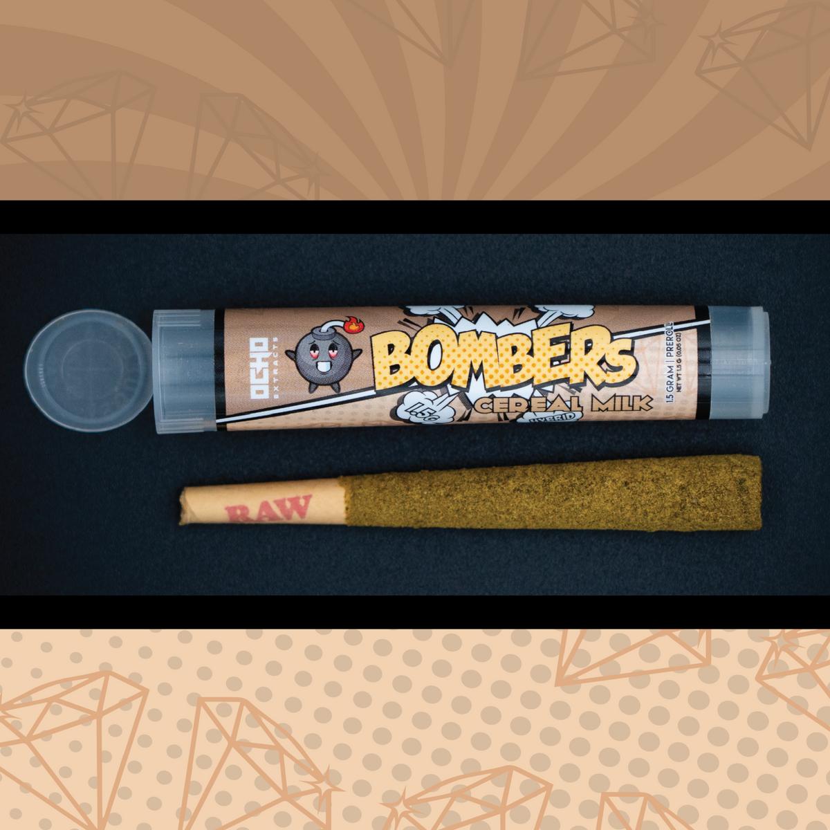 THCA Prerolls - Bombers - Cereal Milk - 1.5 Grams