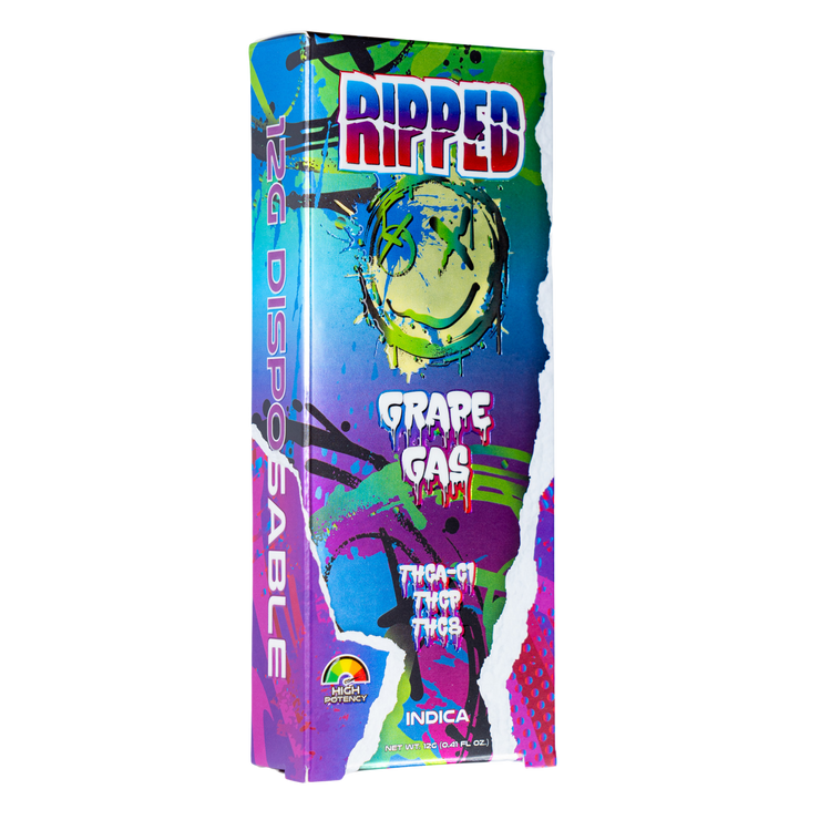 RIPPED - THCA-C1 Blend - 12G Disposable - Grape Gas - Indica