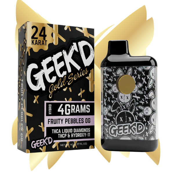 Geek'd Extracts - 24K Gold Series - Fruity Pebbles OG - 4g THCA