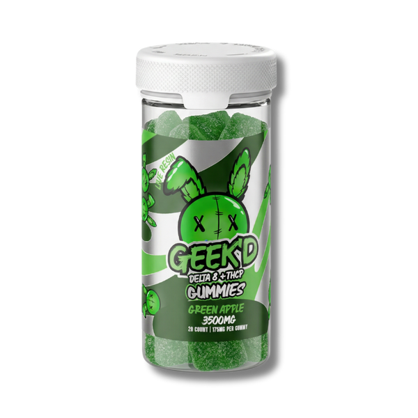 Geek'd Extracts - Delta-8 + THCP Gummies - Green Apple - 3500mg