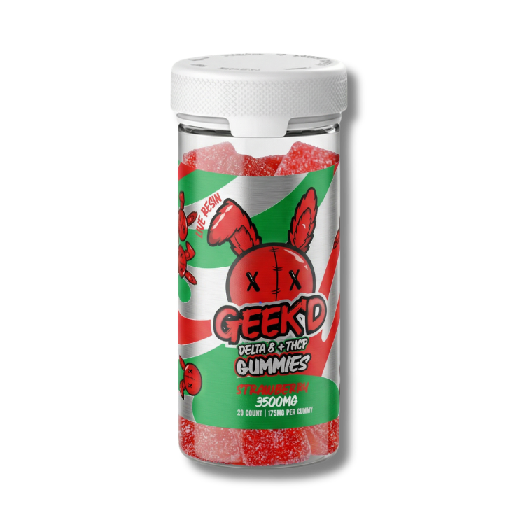 Geek'd Extracts - Delta-8 + THCP Gummies - Strawberry - 3500mg