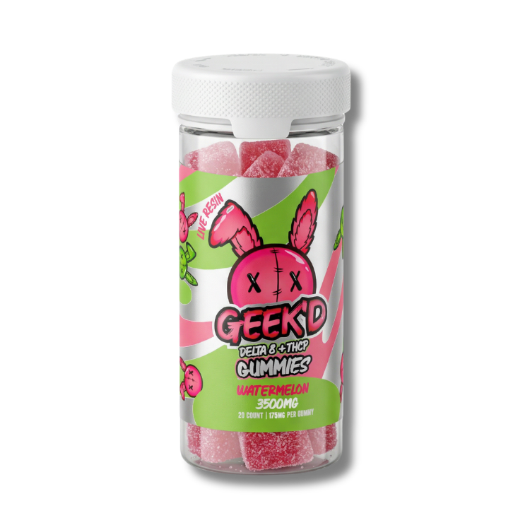Geek'd Extracts - Delta-8 + THCP Gummies - Watermelon - 3500mg