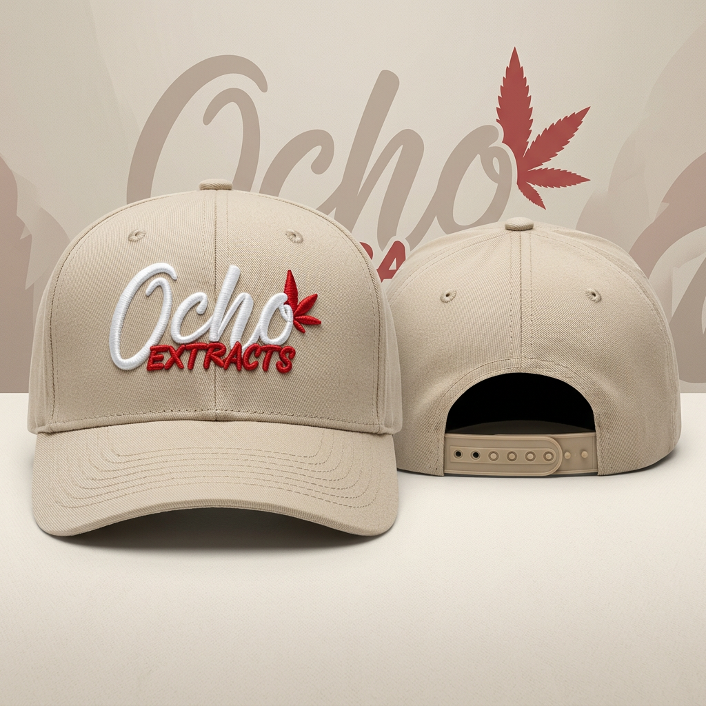 Hat - Embroidered Hemp Leaf Snapback