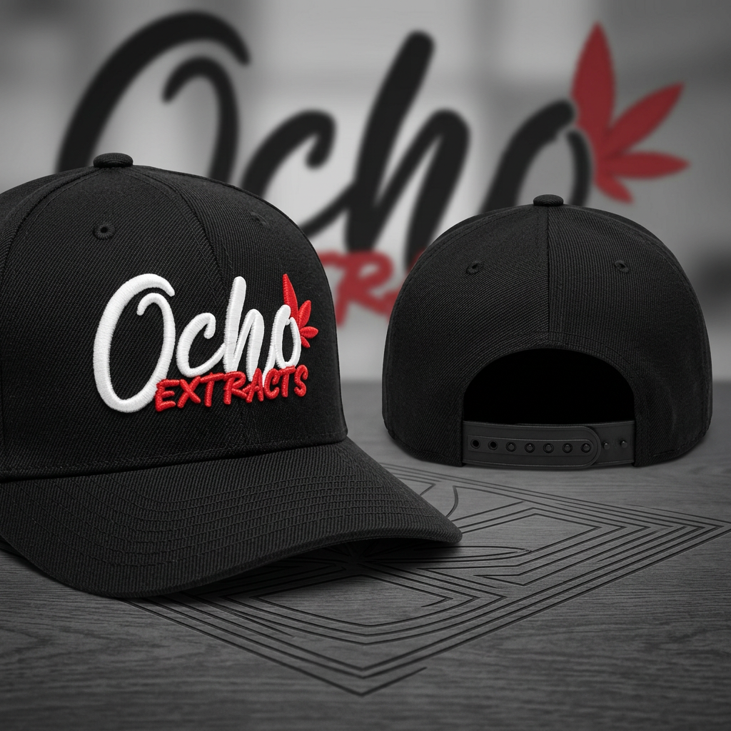 Hat - Embroidered Hemp Leaf Snapback