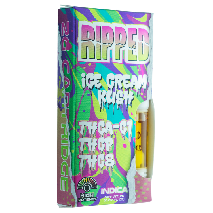 RIPPED - THCA-C1 Blend - 2G Cartridge - Ice Cream Kush - Indica