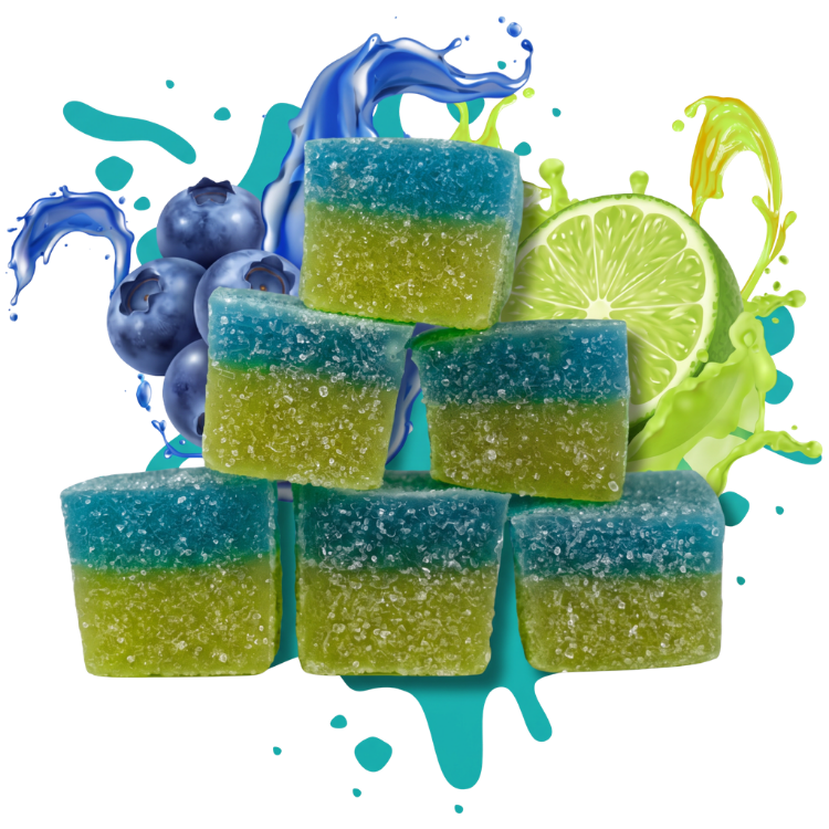 ZOUR x BITEZ Micros 3,000MG Gummies - Delta-8 + Delta-9 + THCP - Blueberry Lime