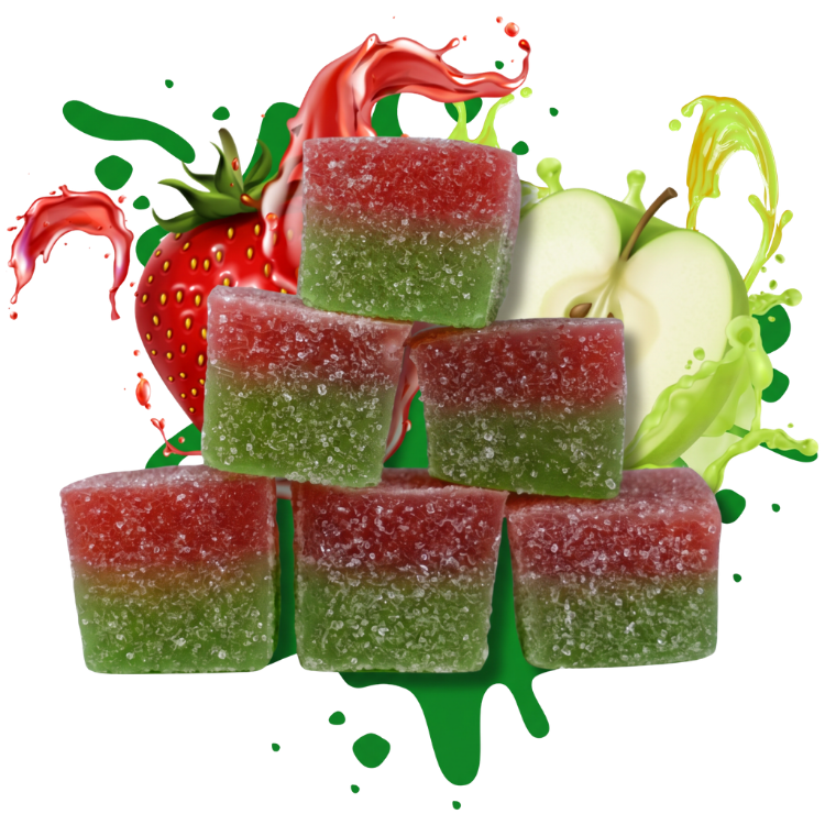 ZOUR x BITEZ Micros 3,000MG Gummies - Delta-8 + Delta-9 + THCP - Strawberry Apple