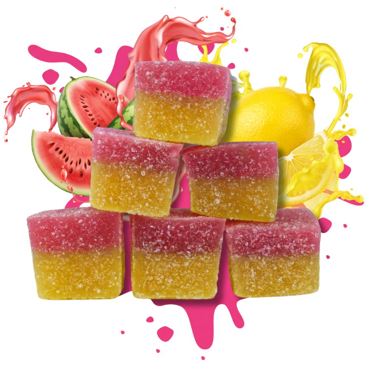 ZOUR x BITEZ Micros 3,000MG Gummies - Delta-8 + Delta-9 + THCP - Watermelon Lemonade