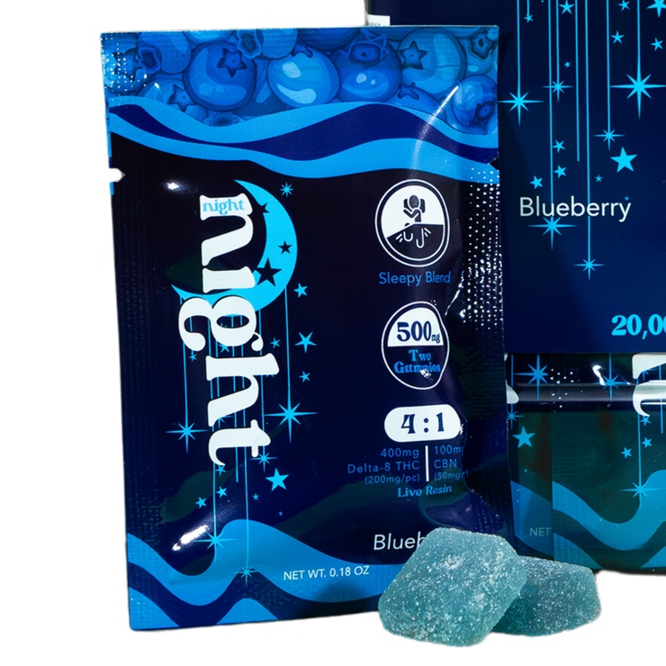 Night Night Sleepy Blend Gummies - 500mg - Blueberry